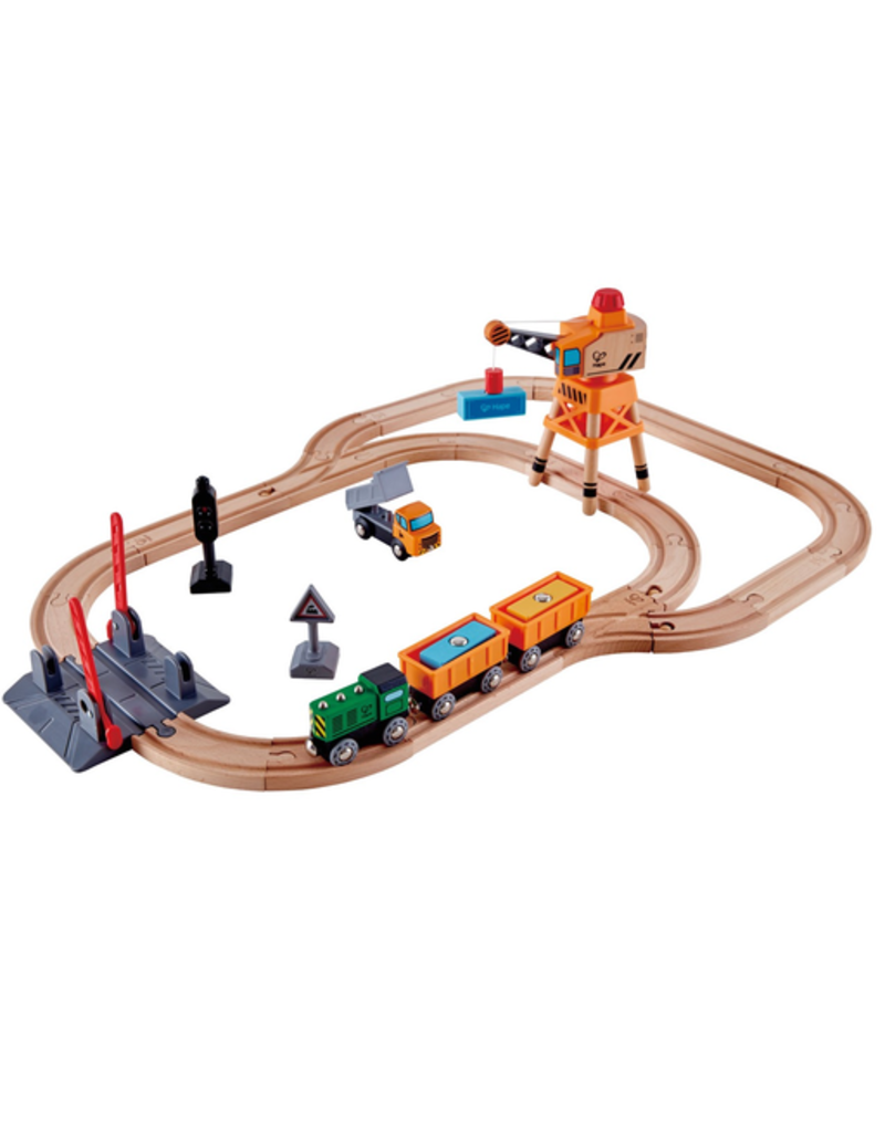 Hape Toys Crossing & Crane Train Set