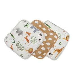 Loulou Lollipop Safari Jungle Washcloth 3pk