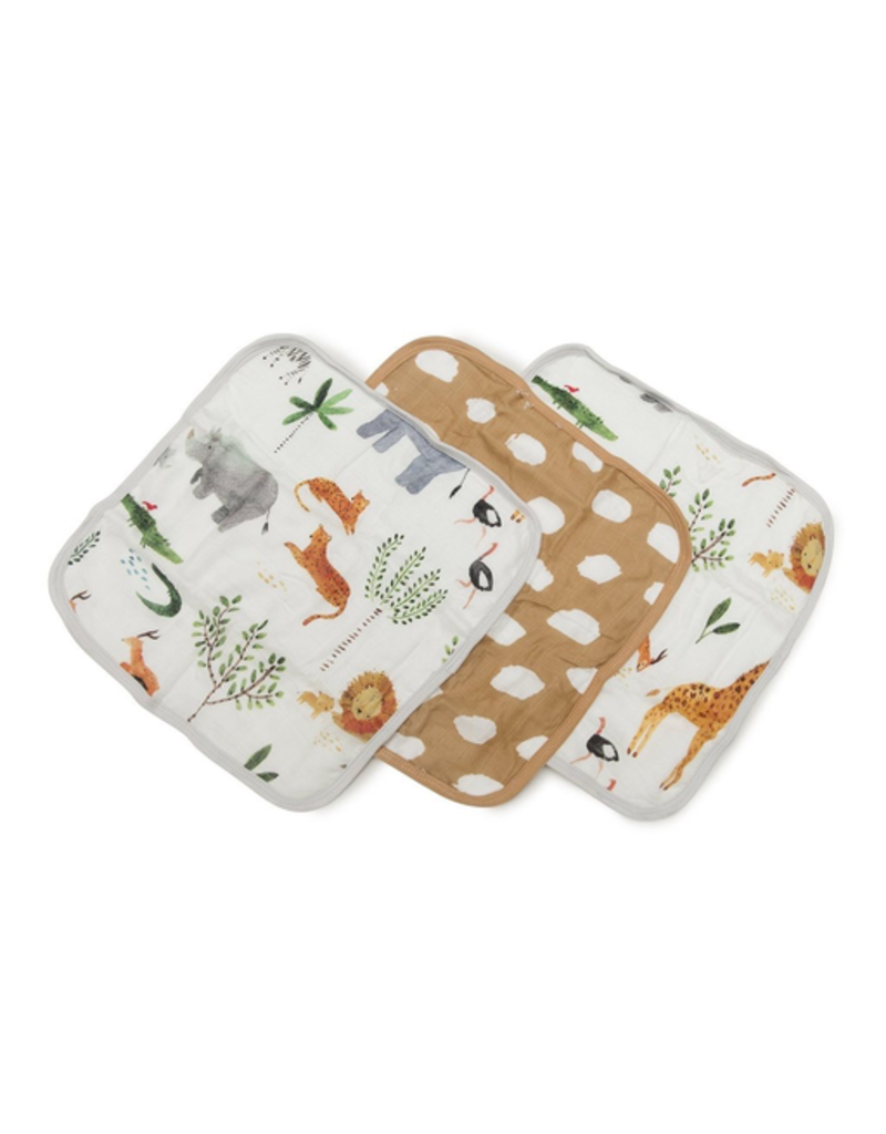 Loulou Lollipop Safari Jungle Washcloth 3pk