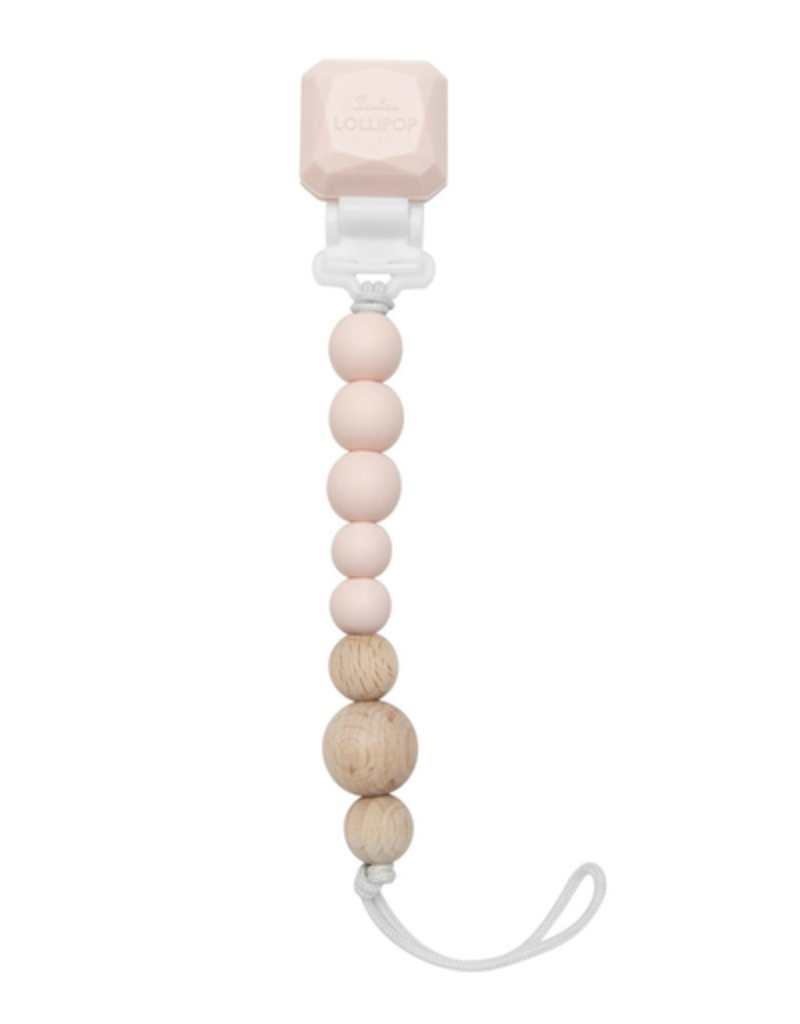Loulou Lollipop Silicone & Wood Pacifier Clip (Silicone clip)