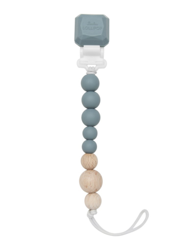 Loulou Lollipop Silicone & Wood Pacifier Clip (Silicone clip)