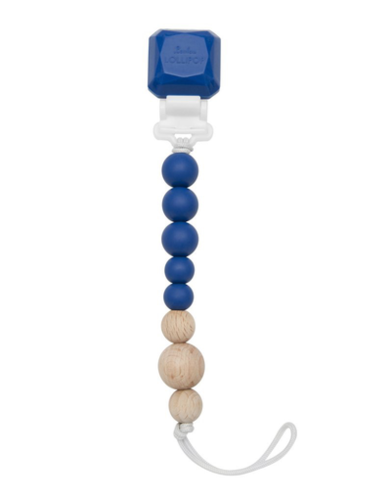 Loulou Lollipop Silicone & Wood Pacifier Clip (Silicone clip)