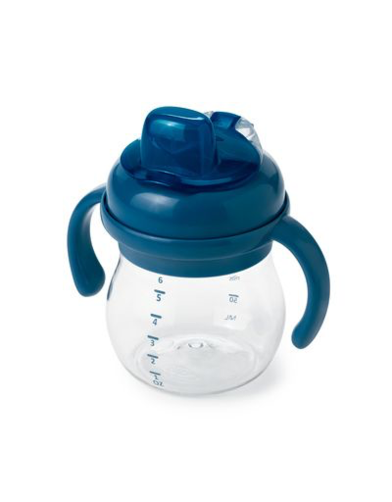OXO Tot Transitions Soft Sippy Spout Cup with Handles, Navy