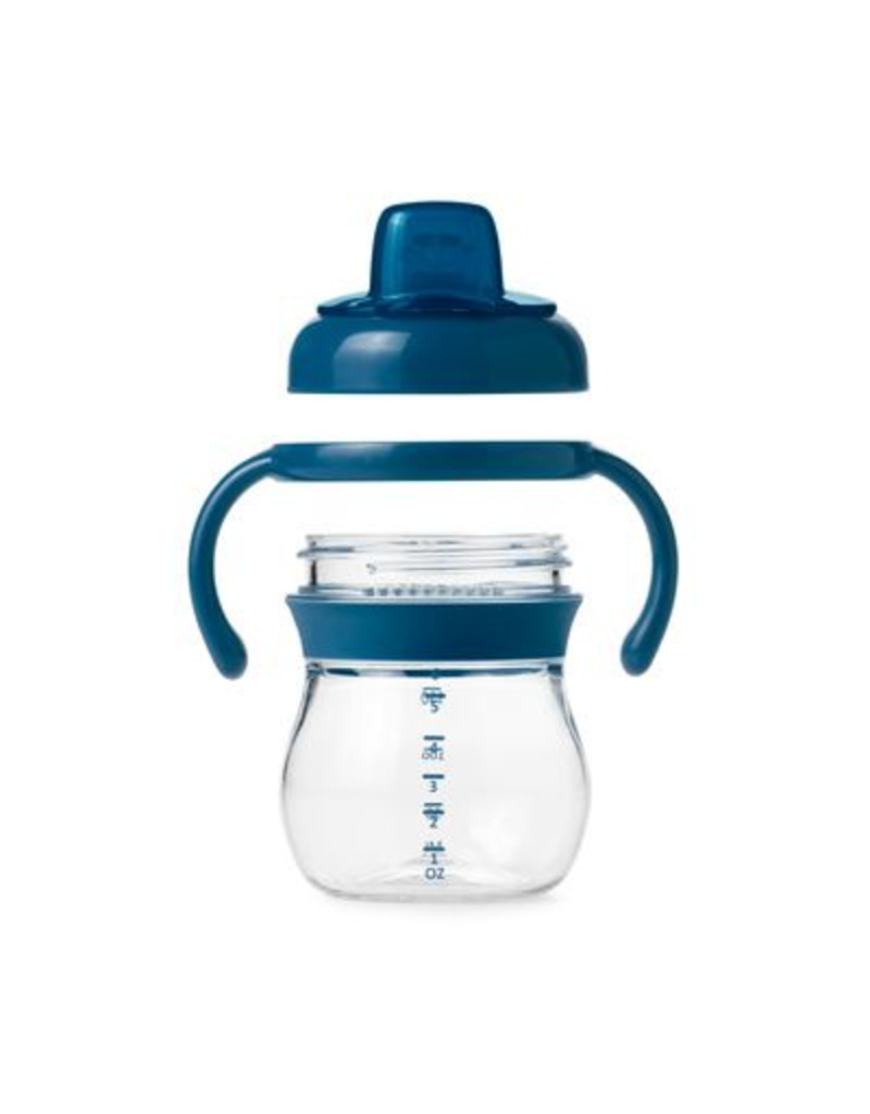 OXO Tot Transitions Soft Sippy Spout Cup with Handles, Navy