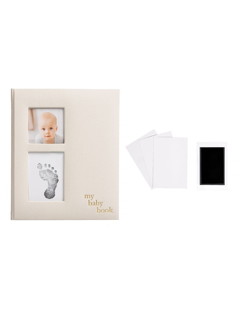 Linen Baby Book - Ivory