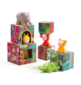 Djeco Maxi Topanijungle Stacking Cubes + Animals