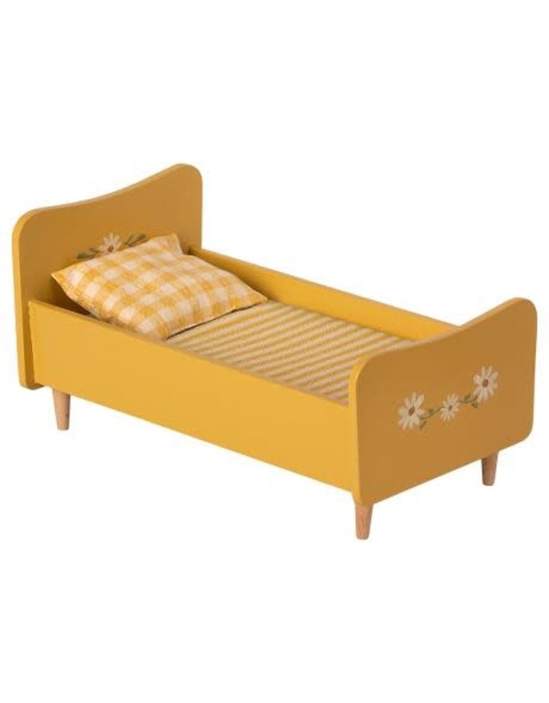 Maileg Wooden Bed (Mini) - Yellow