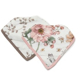 Loulou Lollipop Muslin Bandana Bib Set, Secret Garden, 2pk