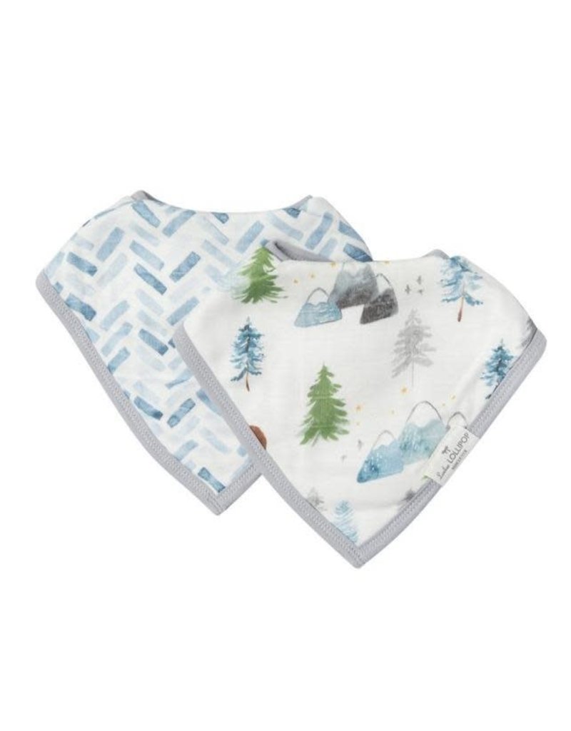 Loulou Lollipop Muslin Bandana Bib Set, Adventure Begins, 2pk
