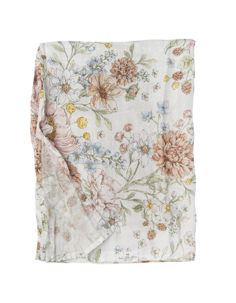 Loulou Lollipop Secret Garden Bamboo Swaddle