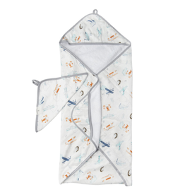 Loulou Lollipop Born to Fly Hooded Towel & Cloth