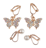 Great Pretenders Butterfly Clip On Earrings, 2 Sets