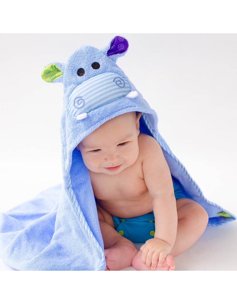 Zoocchini Baby Henry Hippo Hooded Towel