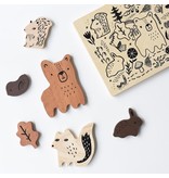 Wee Gallery Wooden Tray Puzzle - Woodland Animals