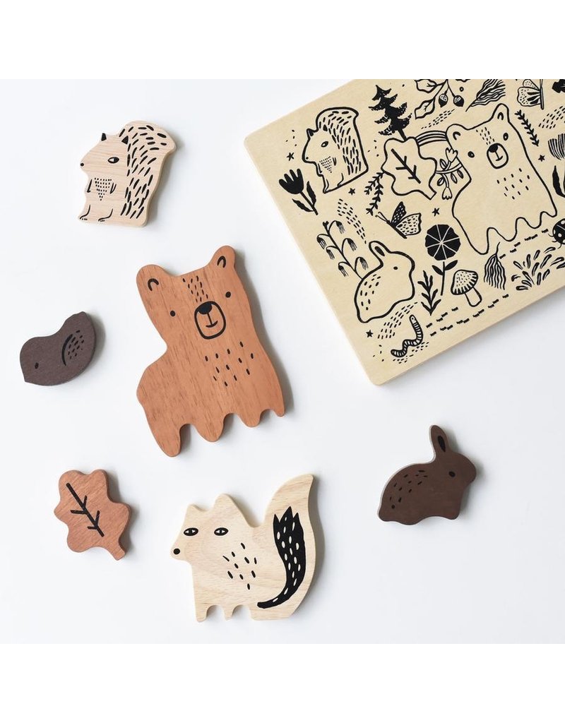 Wee Gallery Wooden Tray Puzzle - Woodland Animals