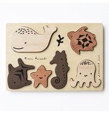 Wee Gallery Wooden Toy Puzzle - Ocean Animals