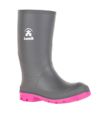 Kamik Charcoal/Magenta Stomp Rain Boots