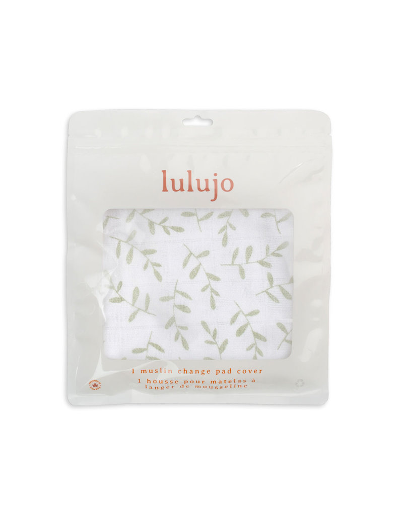 Lulujo Change Pad Cover - Greenery