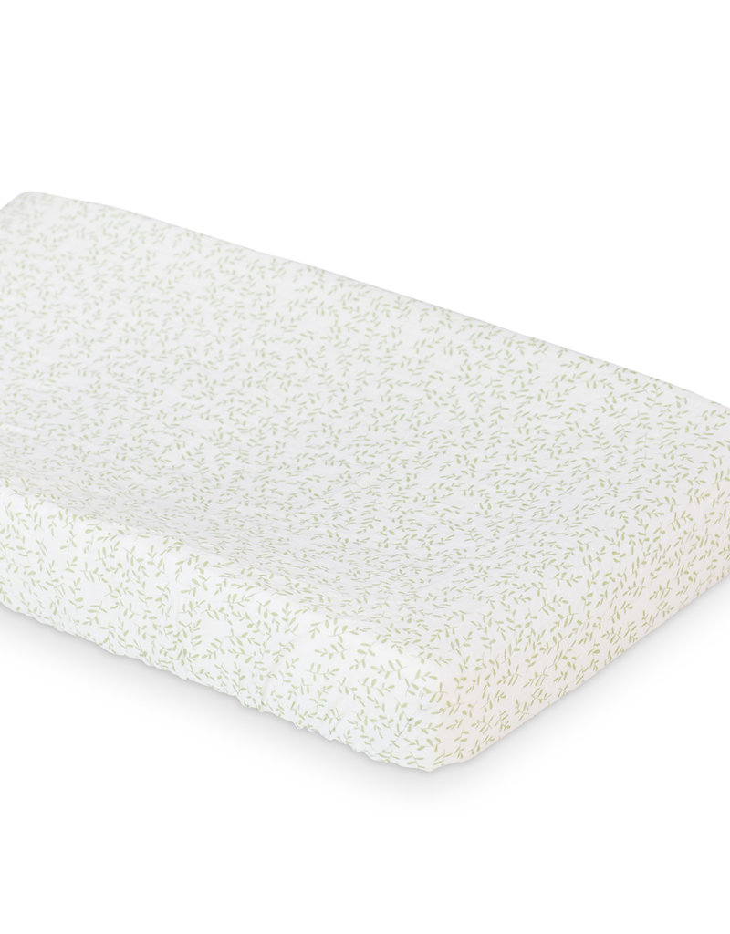 Lulujo Change Pad Cover - Greenery