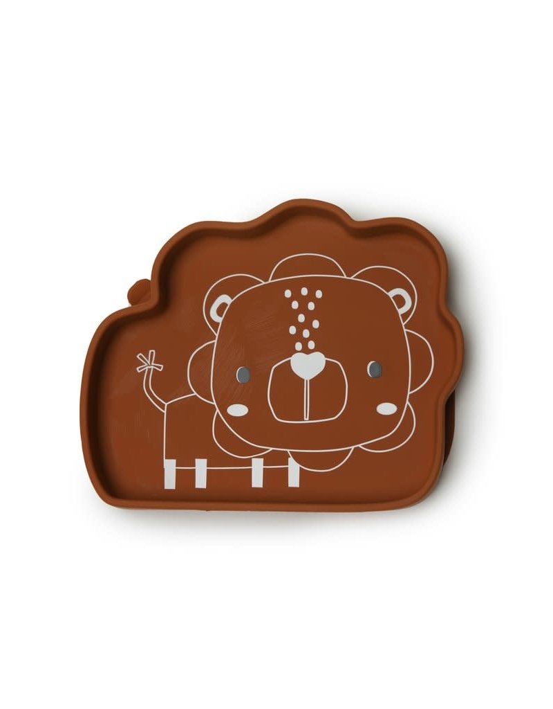 Loulou Lollipop Born to be Wild Lion Silicone Snack Plate