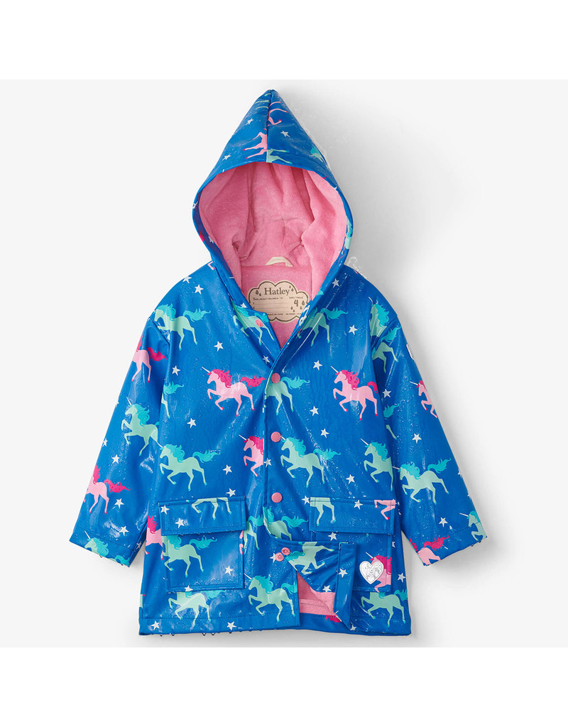 Hatley Twinkle Unicorns Colour Changing Raincoat