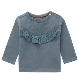 Noppies Toddler Eyelet Ruffle LS Top, Sizes: 3-6m, 6-9m