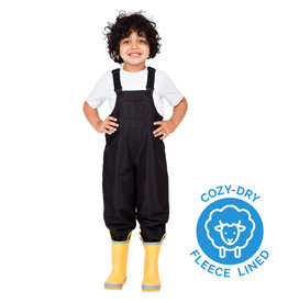 Jan and Jul Black Cozy Dry Rain Bib Pants