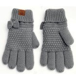 Knit Gloves, Grey