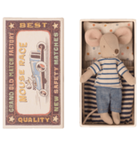 Maileg Mouse in Box - Big Brother (Stripes/Denim)