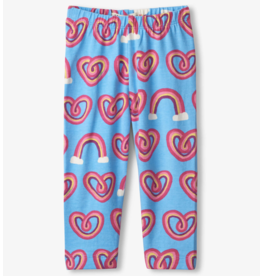 Hatley Twisty Rainbow Hearts Baby Leggings: 3-6m