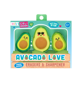 Ooly Avocado Love Erasers & Sharpener