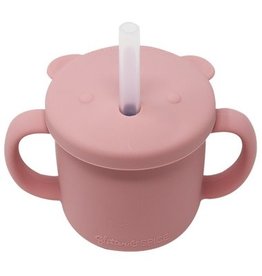 Grow with Me Silicone Bear Cup - Dusty Rose