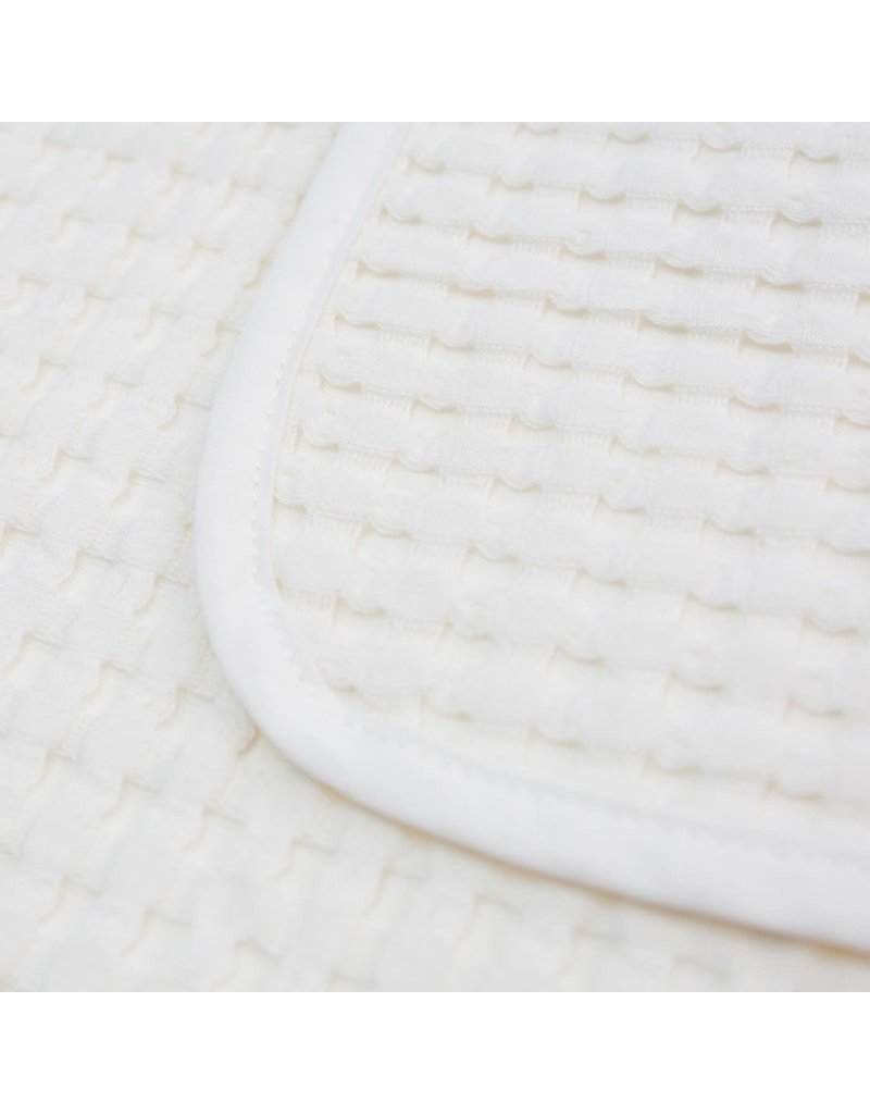 Lulujo Boho Waffle Blanket - Cream Vanilla