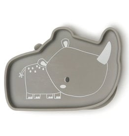 Loulou Lollipop Born to be Wild Rhino Silicone Snack Plate