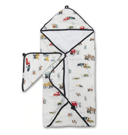 Loulou Lollipop Happy Trucks Hooded Towel & Cloth