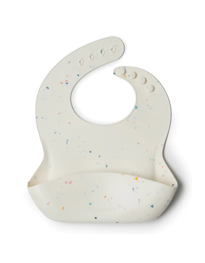 Loulou Lollipop Silicone Bib - Confetti Cream