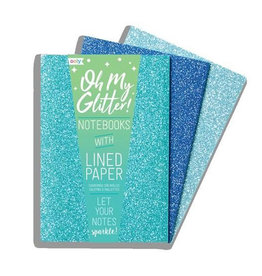 Ooly Oh My Glitter! Notebooks: Aquamarine & Sapphire - 3pk