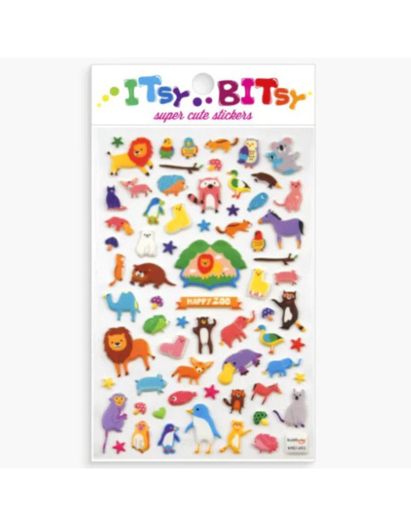 Ooly Itsy Bitsy Stickers - Happy Zoo