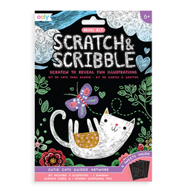 Ooly Mini Scratch & Scribble Art Kit: Cutie Cats