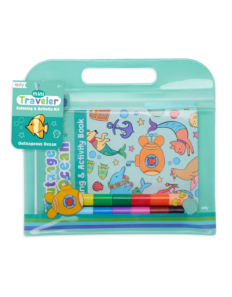 Ooly Mini Traveler Colouring & Activity Kit - Outrageous Ocean
