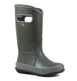 Bogs Dark Green Solid Rainboot Size: Y2