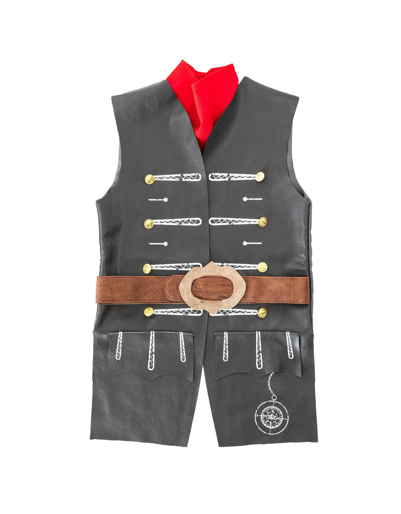 Great Pretenders Skully Pirate Vest, Belt & Scarf, Size 5-6