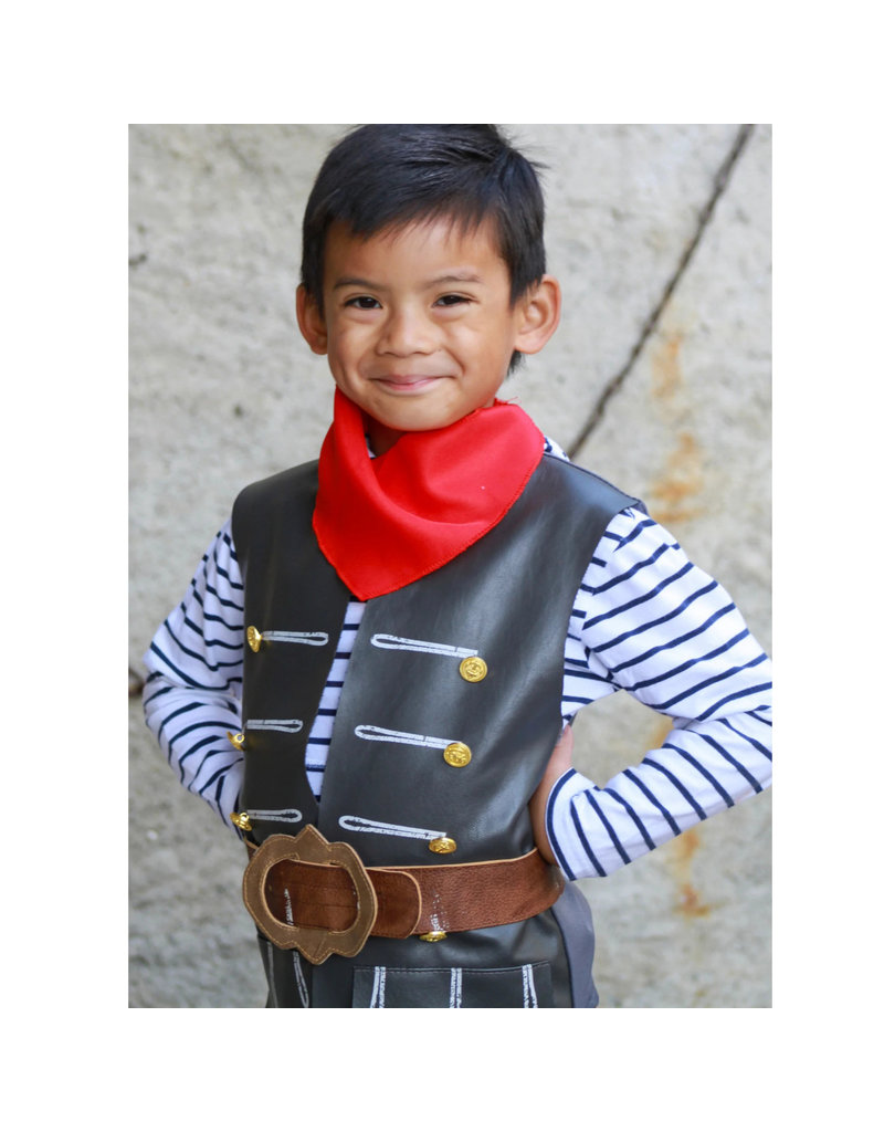 Great Pretenders Skully Pirate Vest, Belt & Scarf, Size 5-6