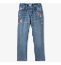 Hatley Pretty Patches Stretch Denim Jeans: Size: 5