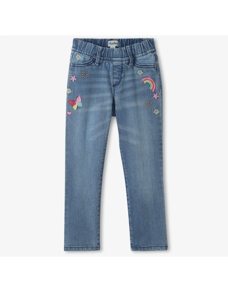 Hatley Pretty Patches Stretch Denim Jeans