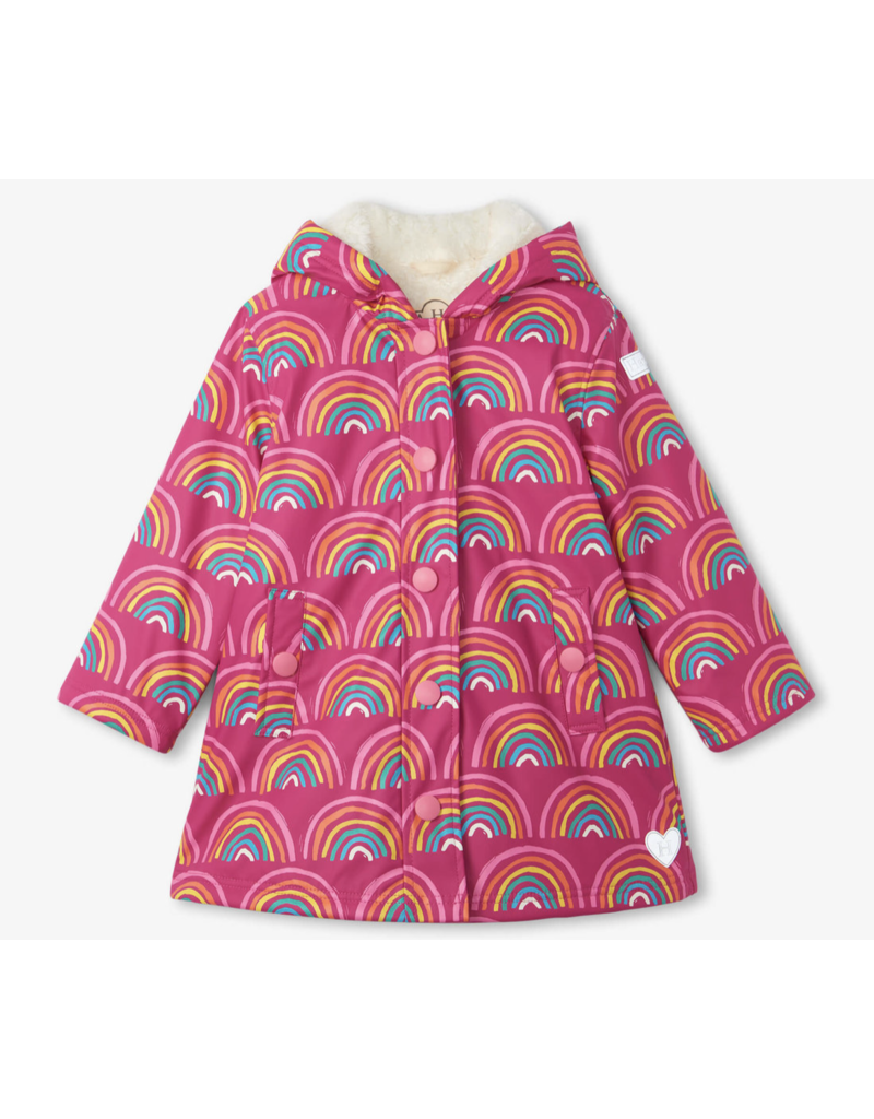 Hatley Rainy Rainbows Sherpa Splash Jacket