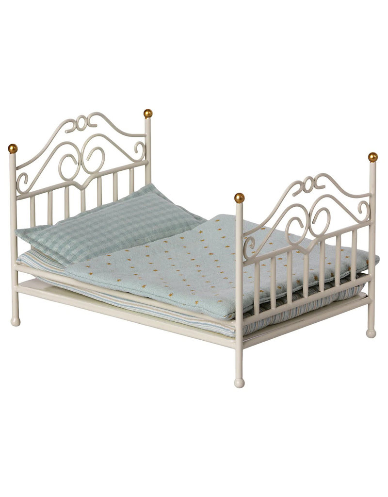 Maileg Vintage Bed, Micro - Off White