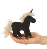 Folkmanis Finger Puppet - Black Unicorn