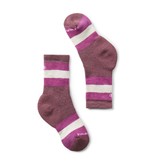 Smartwool Purple Kids' Hike Full Cushion Striped Crew Socks