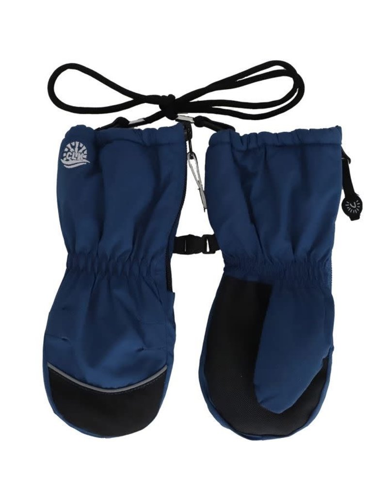 Blue Zip Waterproof Mittens